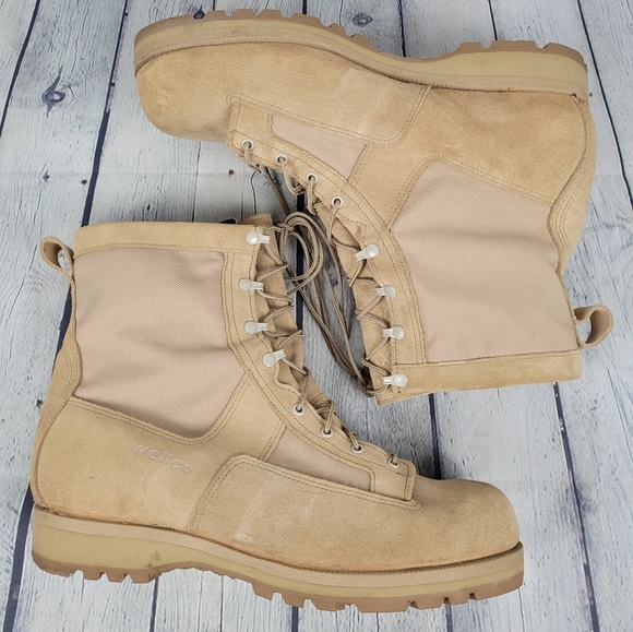 WELLCO | lace-up vibram sole suede military desert combat boots - Picture 2 of 10